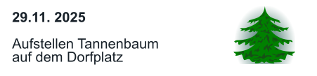 29.11. 2025  Aufstellen Tannenbaum auf dem Dorfplatz